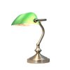 Simple Designs Traditional Mini Banker's Lamp with Glass Shade, Green LT3057-GRN